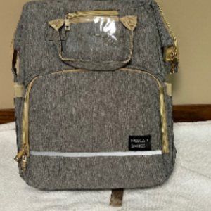 Nomad Babies Diaper Bag with Changing Bed and Travel Crib NEW